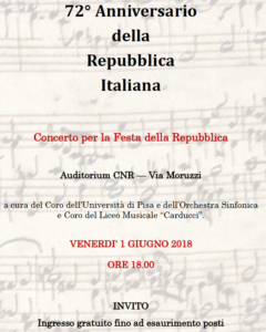 Locandina concerto CNR Locandina concerto CNR