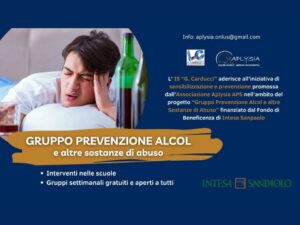 Locandina progetto prevenzione sull'alcol ed altre sostanze di abuso Locandina progetto prevenzione sull'alcol ed altre sostanze di abuso